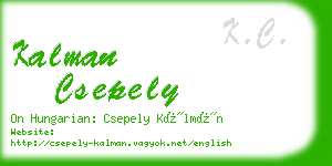 kalman csepely business card